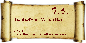 Thanhoffer Veronika névjegykártya
